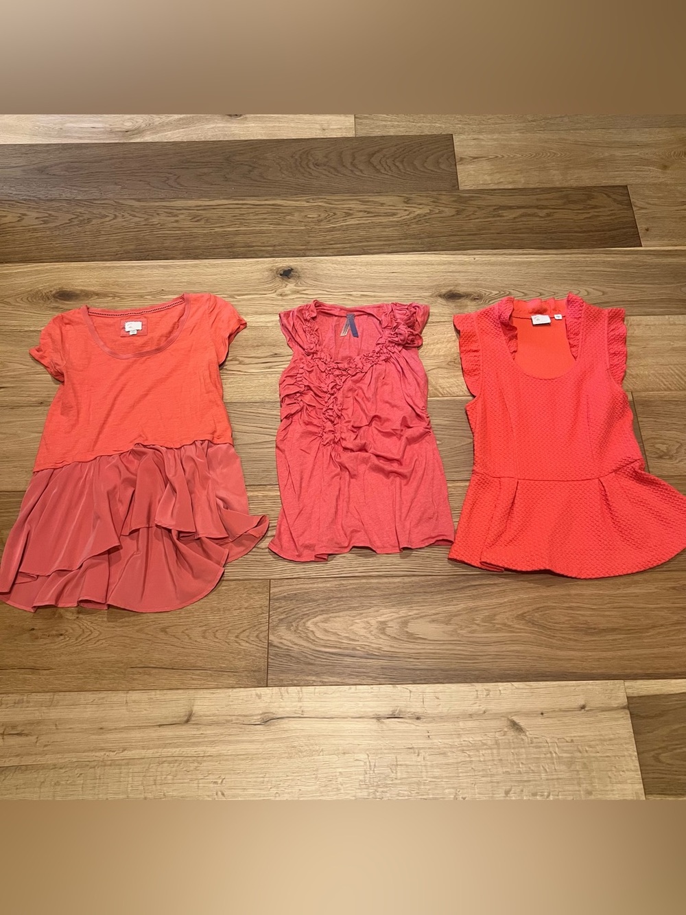 Anthropologie Bundle of Coral Tops - Picture 2 of 15